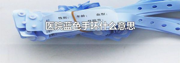 医院蓝色手环什么意思