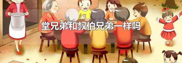 堂兄弟和叔伯兄弟一样吗