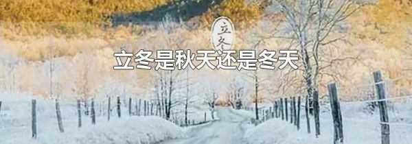 立冬是秋天还是冬天