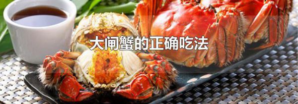大闸蟹的正确吃法