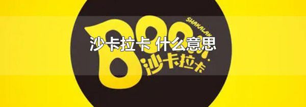 沙卡拉卡 什么意思