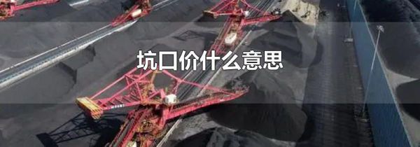 坑口价什么意思