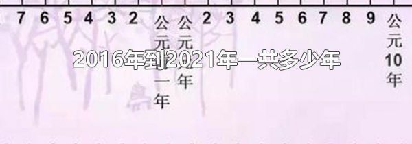 2016年到2021年一共多少年