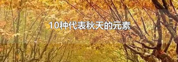 10种代表秋天的元素