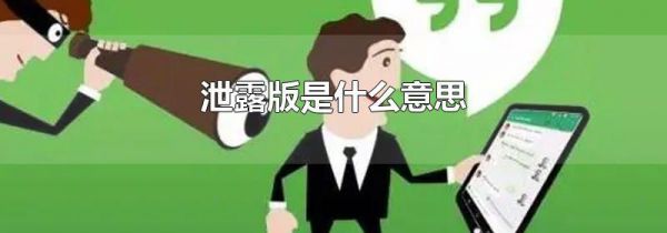 泄露版是什么意思