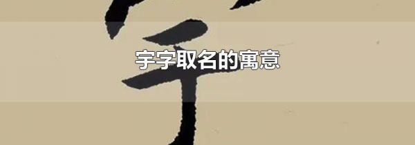 宇字取名的寓意