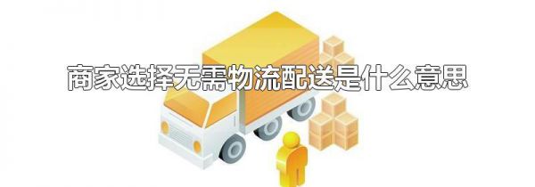 商家选择无需物流配送是什么意思