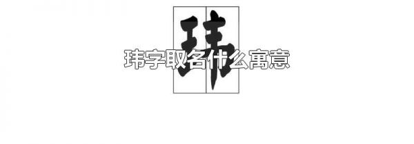 玮字取名什么寓意