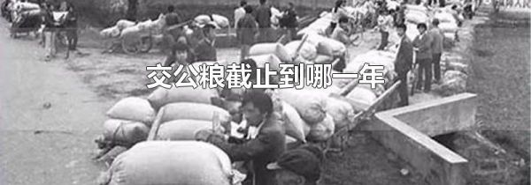 交公粮截止到哪一年