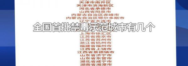 全国首批禁毒示范城市有几个