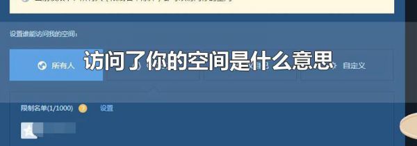 访问了你的空间是什么意思