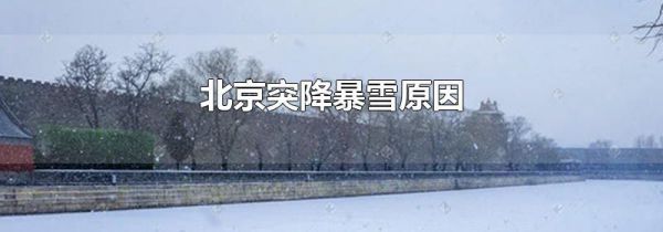 北京突降暴雪原因