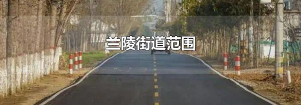兰陵街道范围