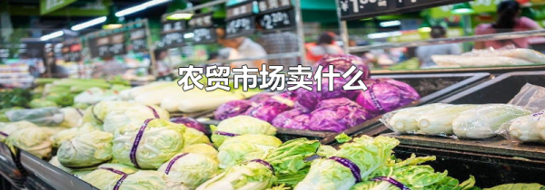 农贸市场卖什么