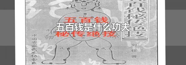 五百钱是什么功夫