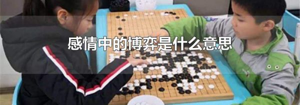 感情中的博弈是什么意思