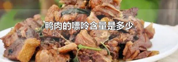 鸭肉的嘌呤含量是多少