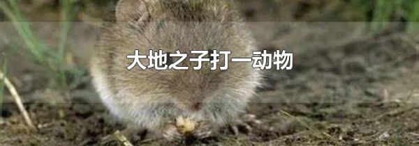 大地之子打一动物