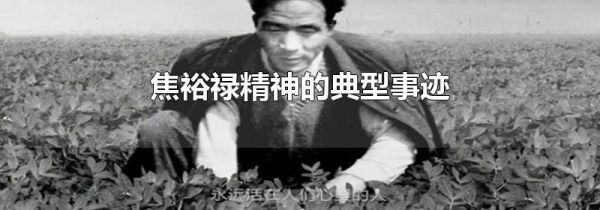 焦裕禄精神的典型事迹