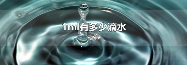 1ml有多少滴水