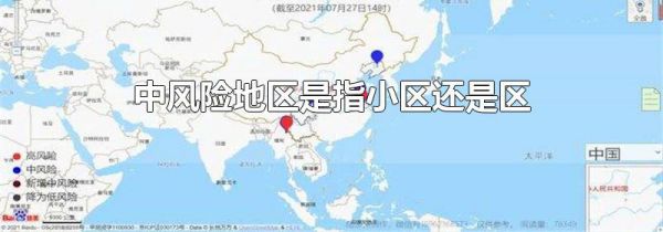 中风险地区是指小区还是区