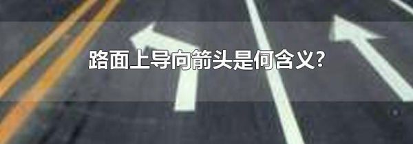 路面上导向箭头是何含义?