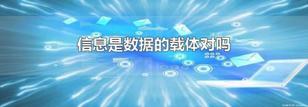信息是数据的载体对吗