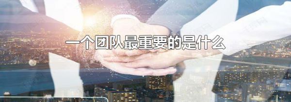 一个团队最重要的是什么