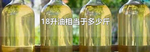 18升油相当于多少斤