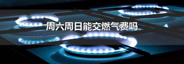 周六周日能交燃气费吗