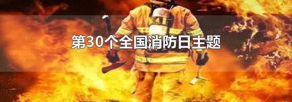 第30个全国消防日主题