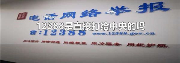 12388是直接打给中央的吗