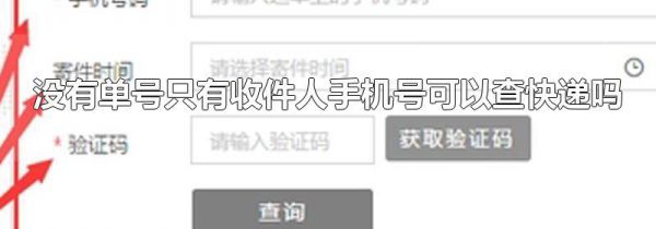 没有单号只有收件人手机号可以查快递吗