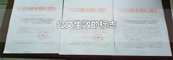 公文生效的标志