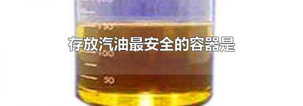 存放汽油最安全的容器是