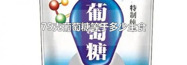 75克葡萄糖等于多少主食