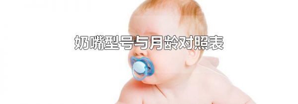 奶嘴型号与月龄对照表