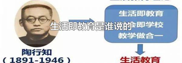 生活即教育是谁说的