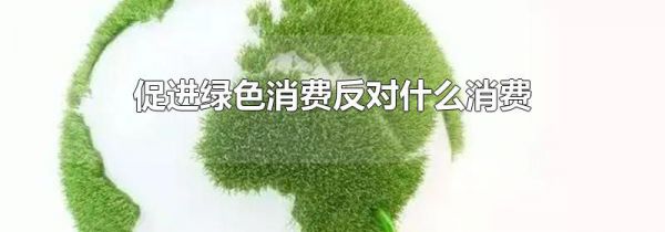 促进绿色消费反对什么消费