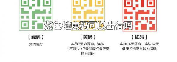 紫色健康码可以出行吗