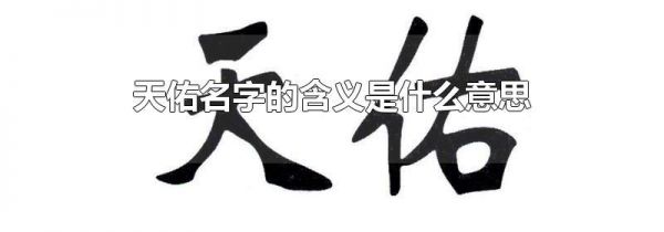 天佑名字的含义是什么意思