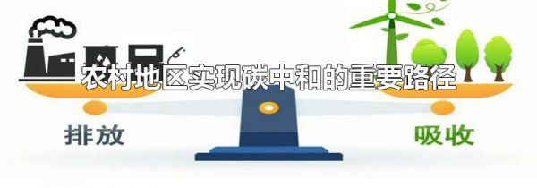 农村地区实现碳中和的重要路径