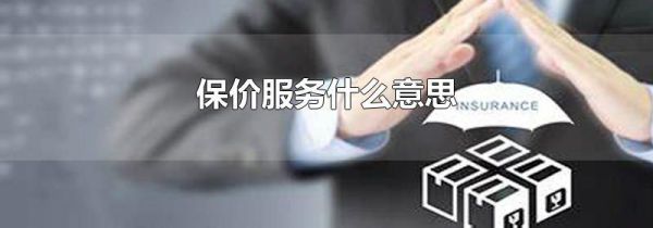 保价服务什么意思