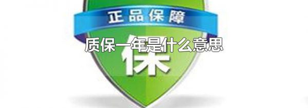 质保一年是什么意思
