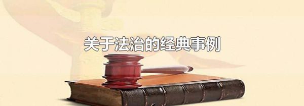 关于法治的经典事例