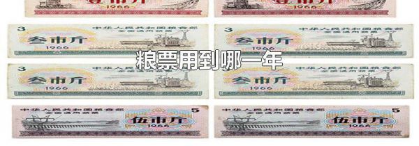 粮票用到哪一年