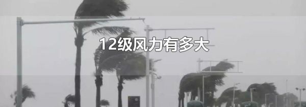 12级风力有多大