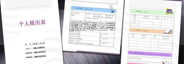 履历怎么写