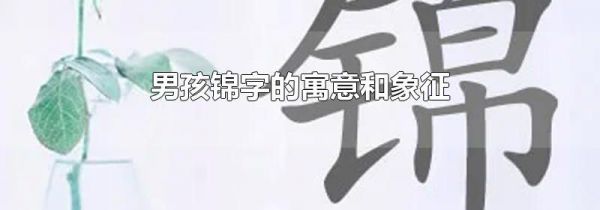 男孩锦字的寓意和象征