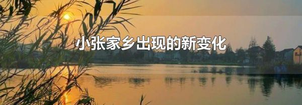 小张家乡出现的新变化